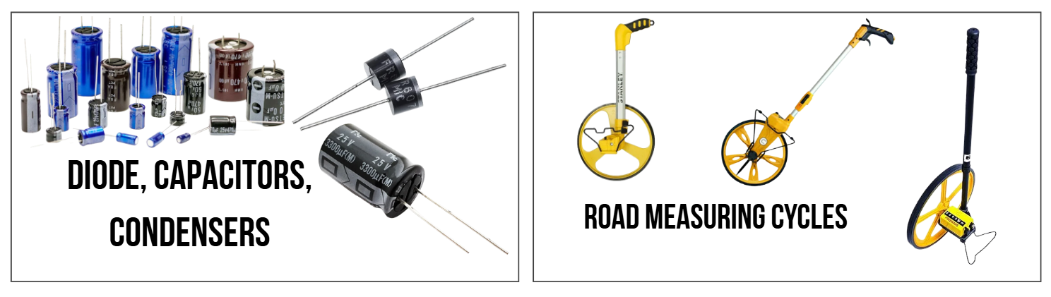 Our Products - Diode, Capacitors, Condensers and Road Measuring Cycles