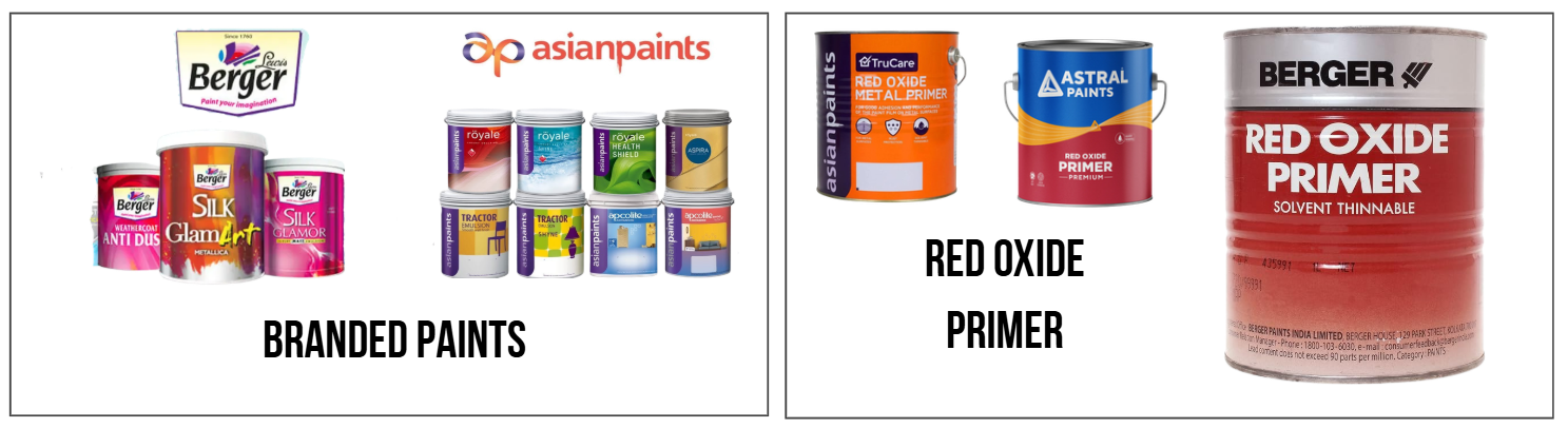 Our Products - Branded Paints and Red Oxide Primer